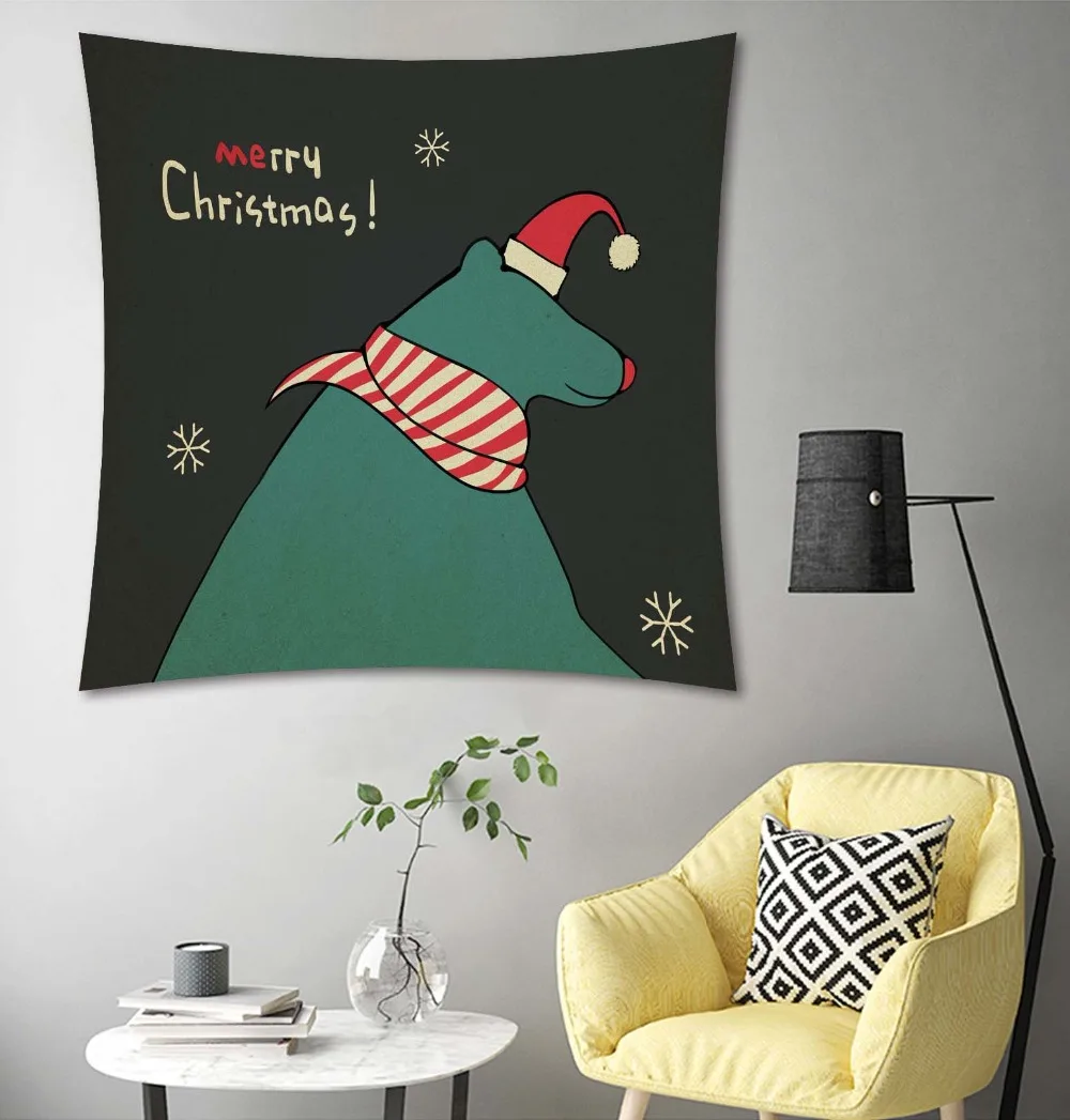 Квадратный Рождество персонажи мультфильмов настенный Merry декоративный