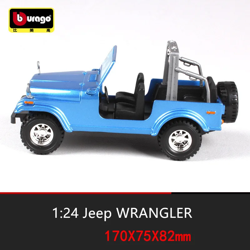 Модель автомобиля из сплава Bburago 1:24 Jeep WRANGLER декоративная коллекция игрушечные