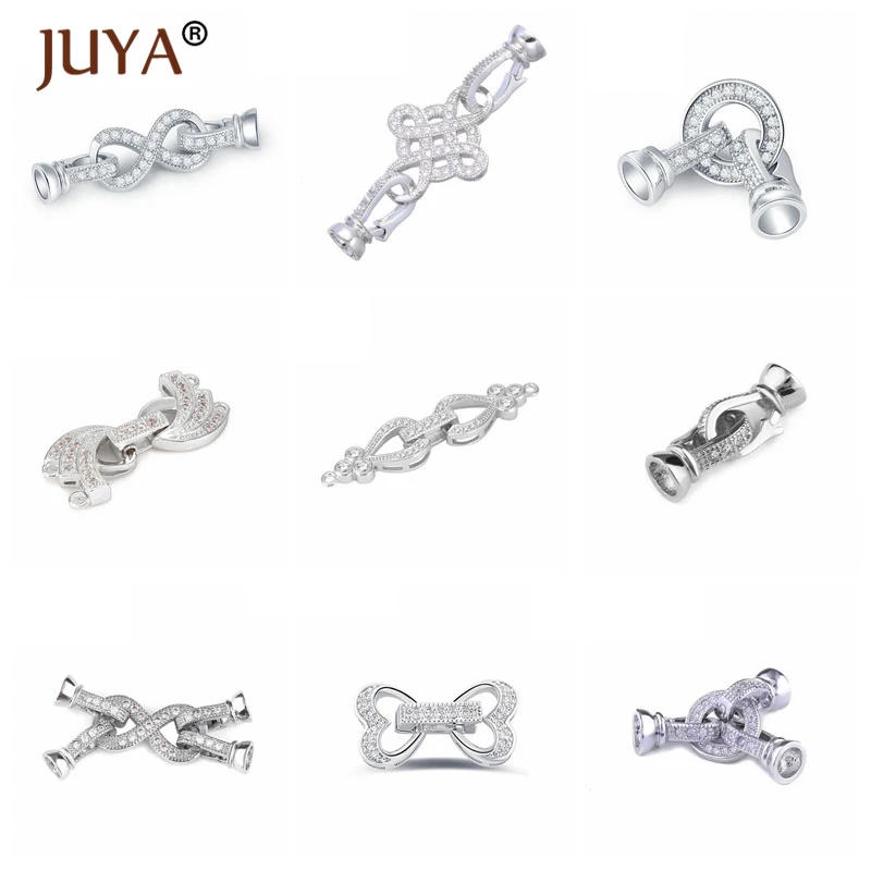 Модные медные застежки из циркония для жемчуга аксессуары изготовления