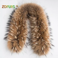 zdfurs luxury real raccoon fur scarf women 100 natural raccoon fur collar winter warm fur collar scarves