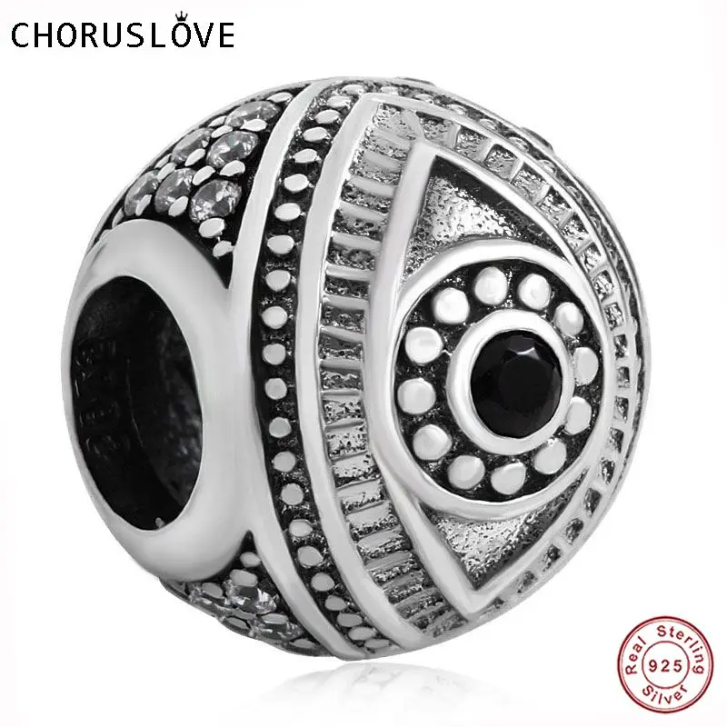 Choruslove Antique 925 Sterling Silver Special Skull Beads fit Pandora Charm Original Bracelet Halloween Gifts