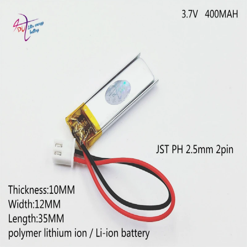 XHR 2P 2 54 400 мАч 501235*2 101235 3 7 В литий полимерная ручка для записи|lithium battery|3.7v batterywearable