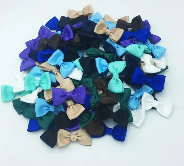 10 colors mix 2 100 шт./лот, мини 10 цветов, бант, бант для питомца, только бант, без зажимов, сделай сам, Свадебный декор, аксессуары для волос,, Прямая поставка - Цвет: 10 colors mix 2