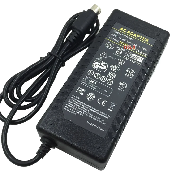 24v3a 3pin адаптер питания AC/DC адаптер питания 24 В 2.5a 24 В 3a блок питания для принтера этикеток 3 отверстия адаптер питания
