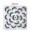 3D131 10 пар 3D искусственная ресницы из меха норки ручной работы Пернатые расклешенные натуральные длинные накладные ресницы толстый крест расширение Красота Макияж - Цвет: 3D131