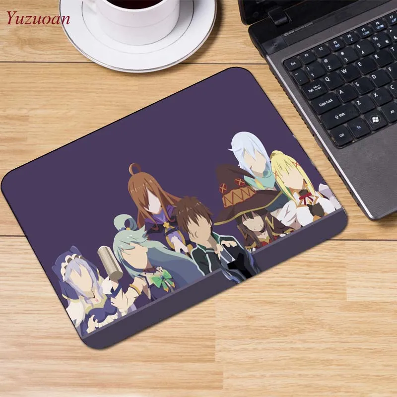 22x18cm Yuzuoan большая акция Россия японский аниме Konosuba Megumin прочный резиновый коврик для мыши игровой коврик для мыши размер для 180*220*2 мм - Цвет: 22x18cm