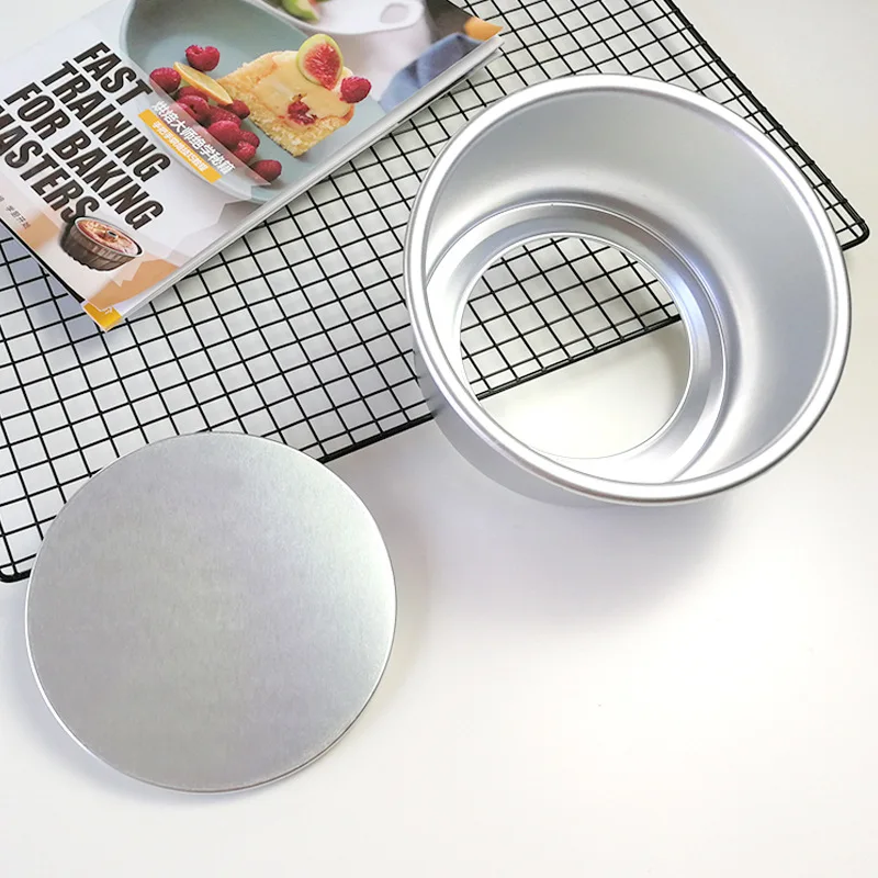 IVYSHION 2 дюймов DIY подвижный с круглым дном форма для торта Алюминий формы и
