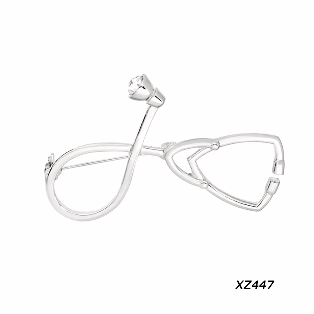 Брошь в виде стетоскопа модный медицинский ювелирный стетоскоп булавка для