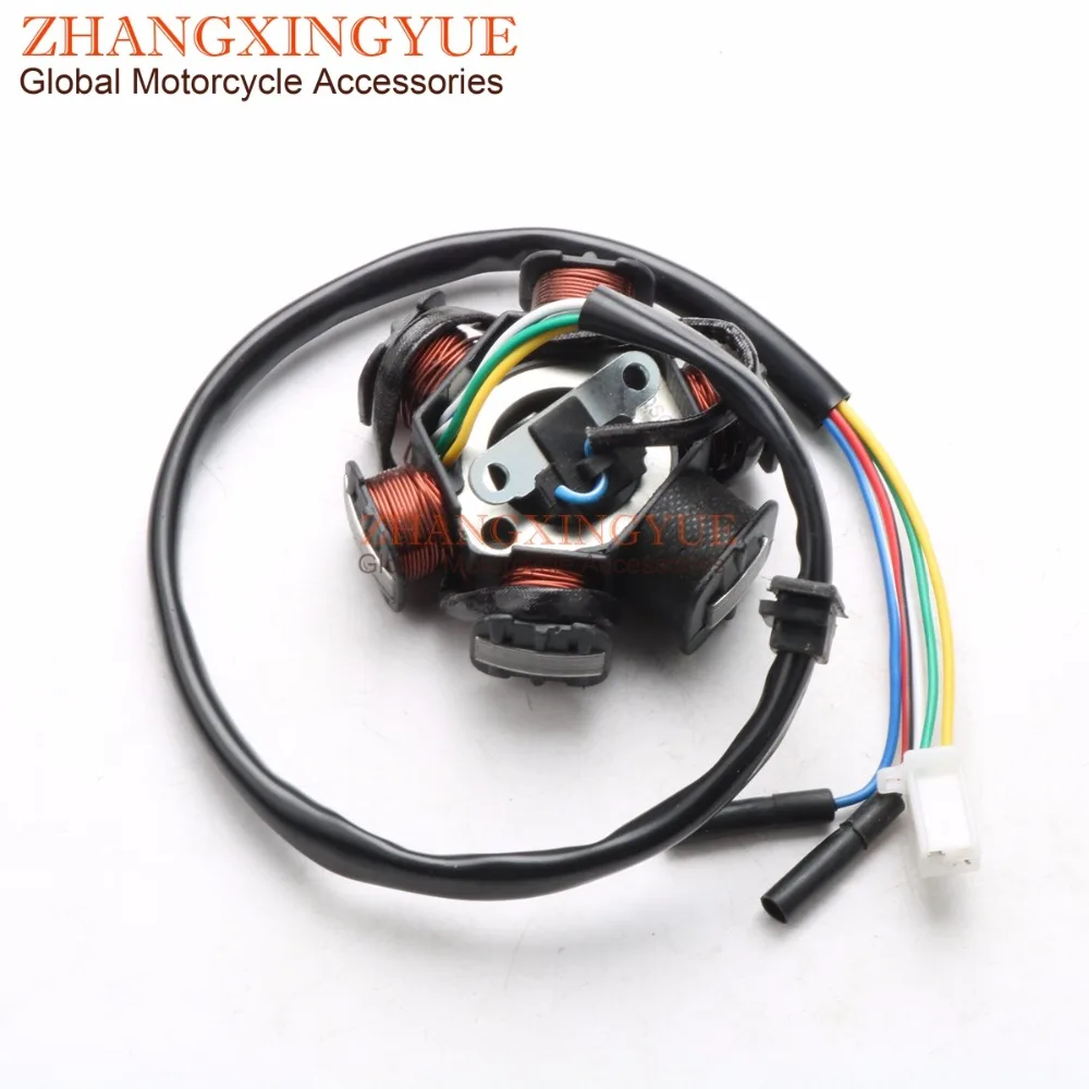 6 катушечный Магнитный Статор для SYM ORBIT 125 GY6 125cc 150cc 152QMI 157QMJ SCOOTER ATV 31120 M92 0012|Ножные