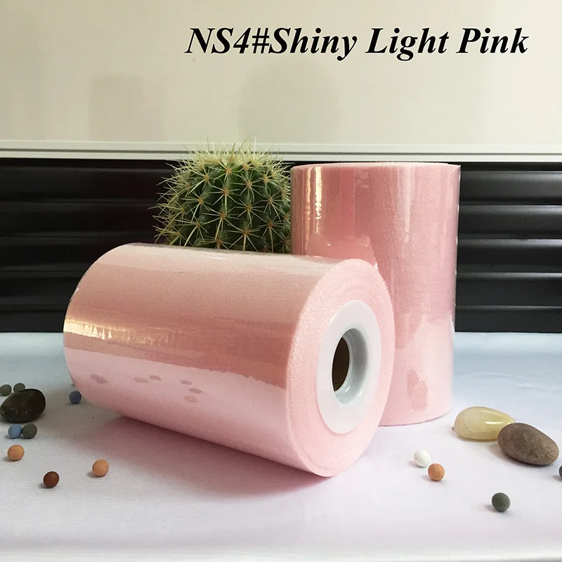 Высокое качество 22 Цвета 100 ярдов Мерцающий Тюль Rolls - Цвет: Shiny Light Pink