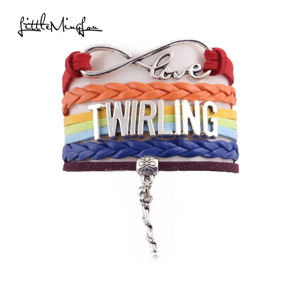 Маленький MingLou Бесконечность любовь скручивание браслет марширование группа Baton