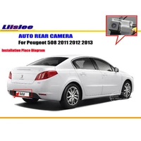 car camera for peugeot 508 2011 2012 2013 auto reverse back up parking hd ccd ntst pal license plate light oem accessories cam