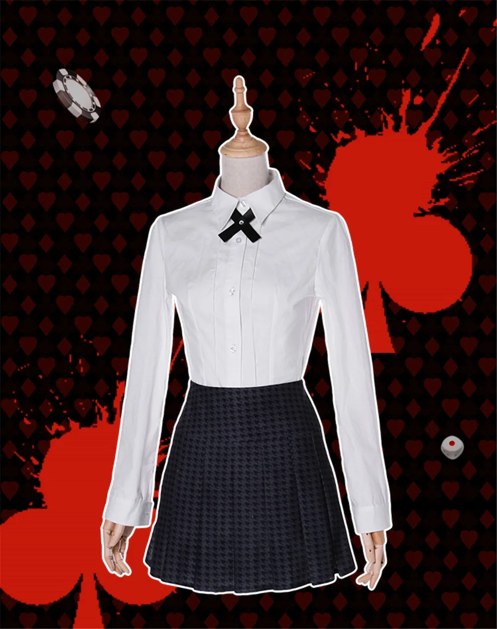 Аниме Kakegurui Yumeko Jabami Косплей костюмы японская школьная униформа для девочек