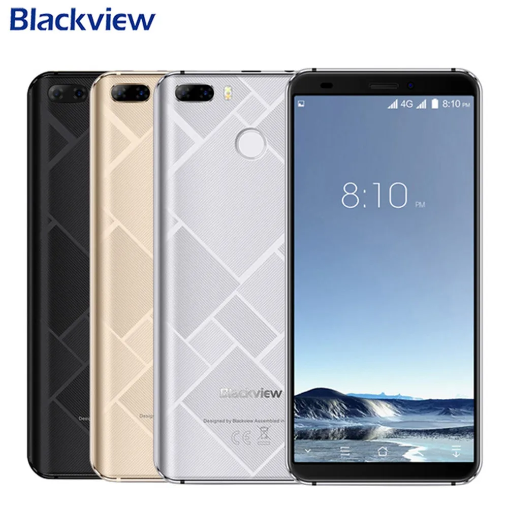 Оригинальный мобильный телефон Blackview S6 5 7 дюймов 18:9 ips экран 2 Гб + 16 Сенсорный ID