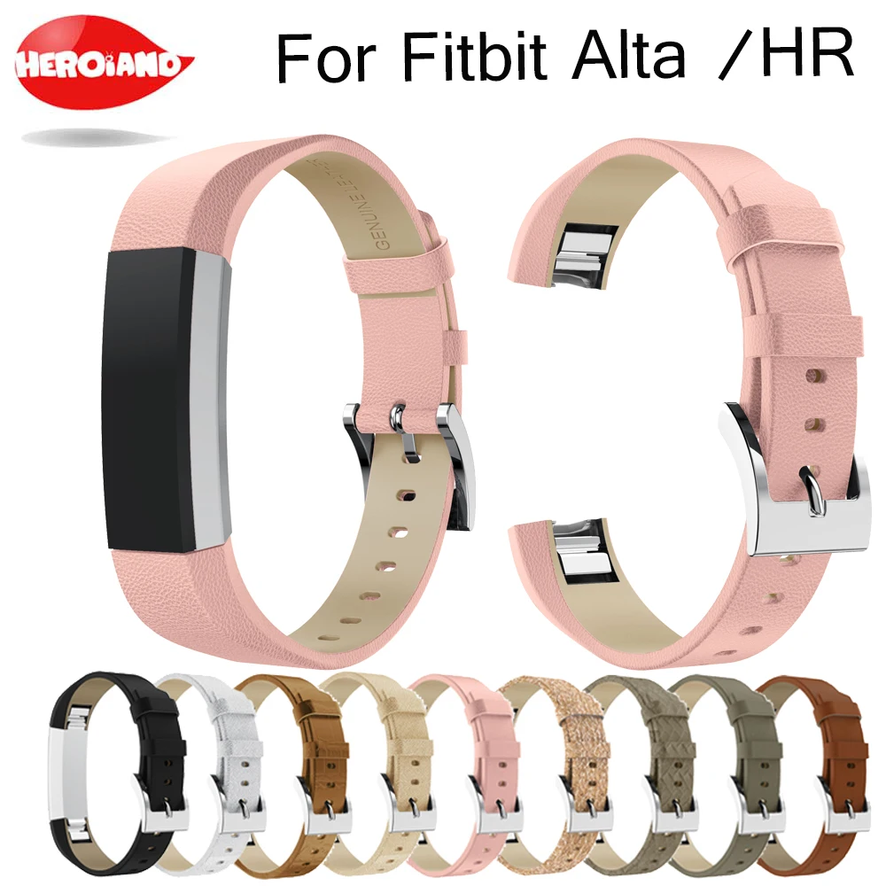 Роскошный браслет из натуральной кожи сменный на запястье для Fitbit Alta /Alta HR Tracker