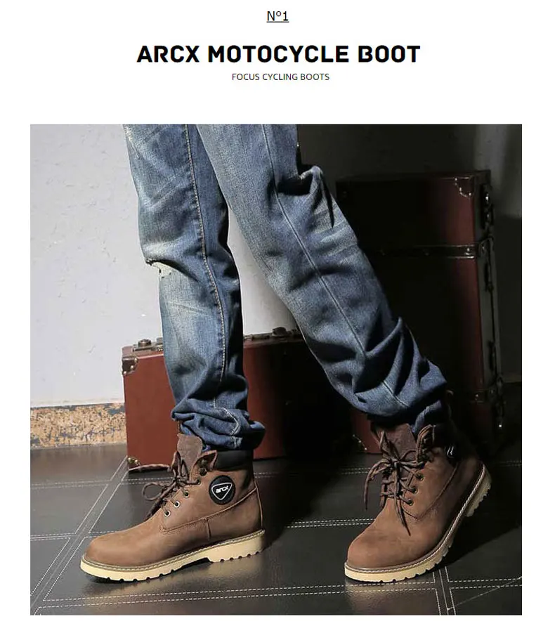 Мотоботы Ботинки в байкерском стиле Повседневная одежда винтажном Прочные