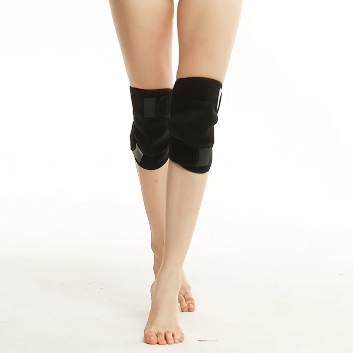 Black Color Neoprene Infrared Self Heating Knee Support Size Adjustable Magnetic Knee Belt