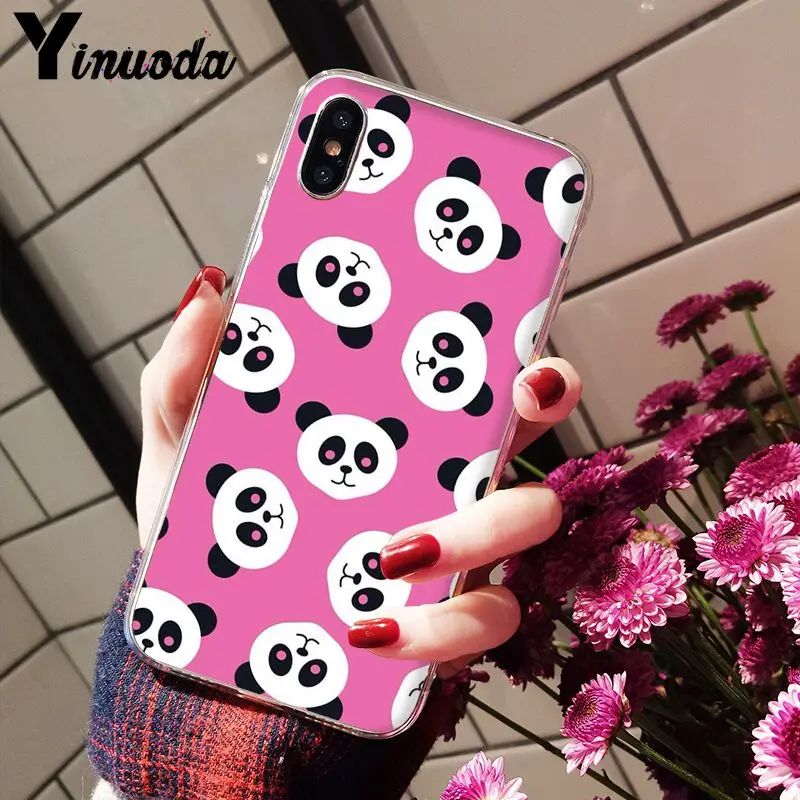 11pro MAX Милый Панда Новинка чехол для телефона Fundas Apple iPhone 8 7 6 6S Plus X XS 5 5S SE XR Чехлы