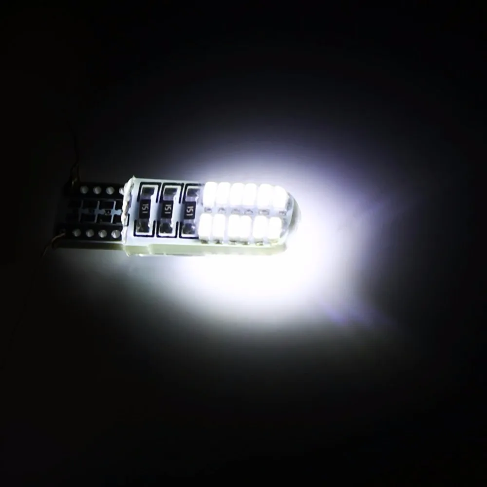 4X6000K белый T10 3014 24SMD светодиодный световой индикатор автомобиля 280LM угловой