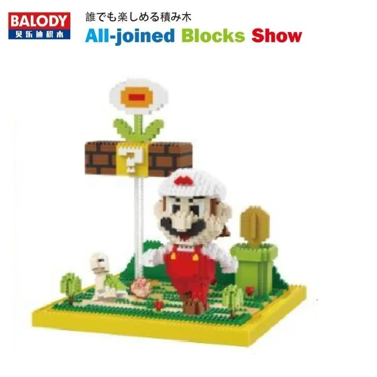 Блоки Balody милые фигурки Mario модель brinquedo Luigi Строительные кирпичи детские игрушки