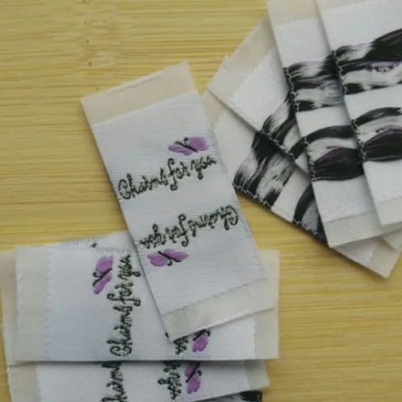 Изготовленный на заказ дизайн логотипа Дамасская ткань тканая Этикетка одежда 30