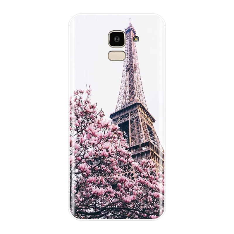 Задняя крышка с Эйфелевой башней для Samsung Galaxy J3 J5 J7 2015 2016 2017 J2 Prime J4 J6 J8 Plus 2018 мягкий