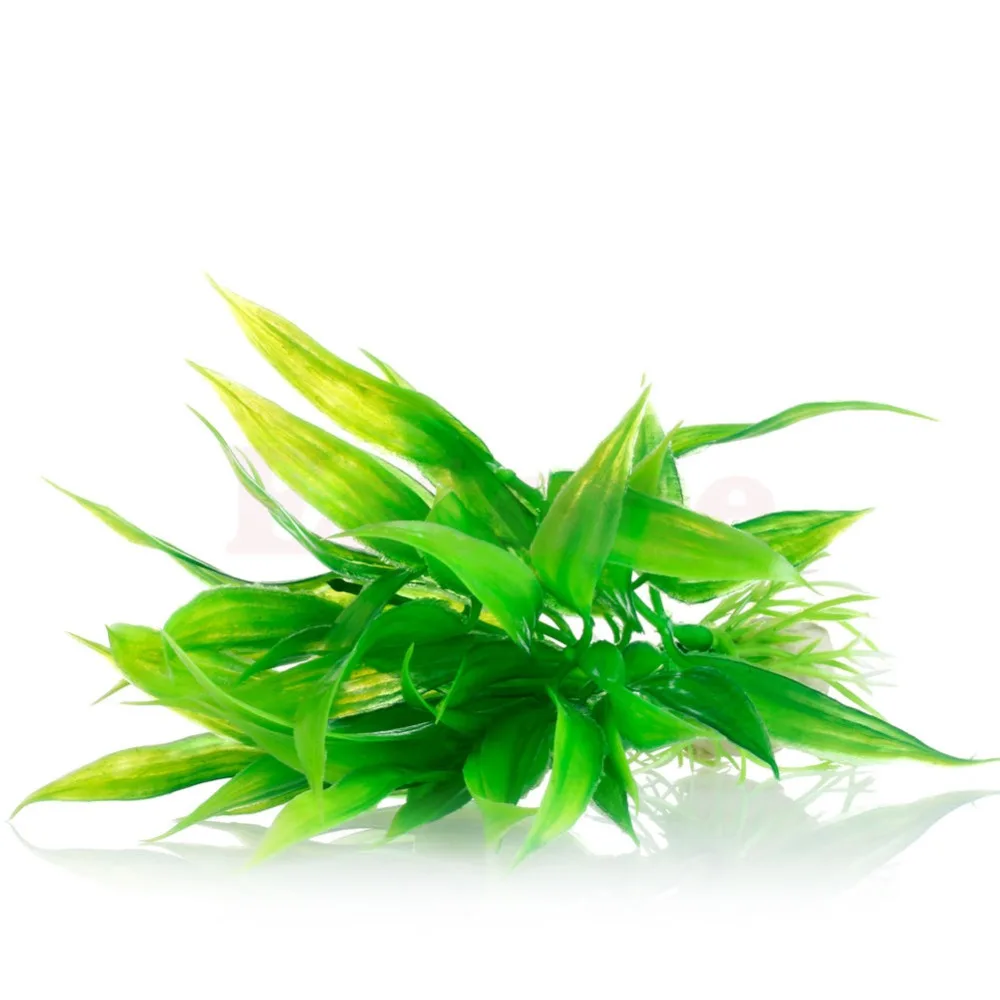 Зеленая искусственная пластиковая водная трава растение орнамент аквариум