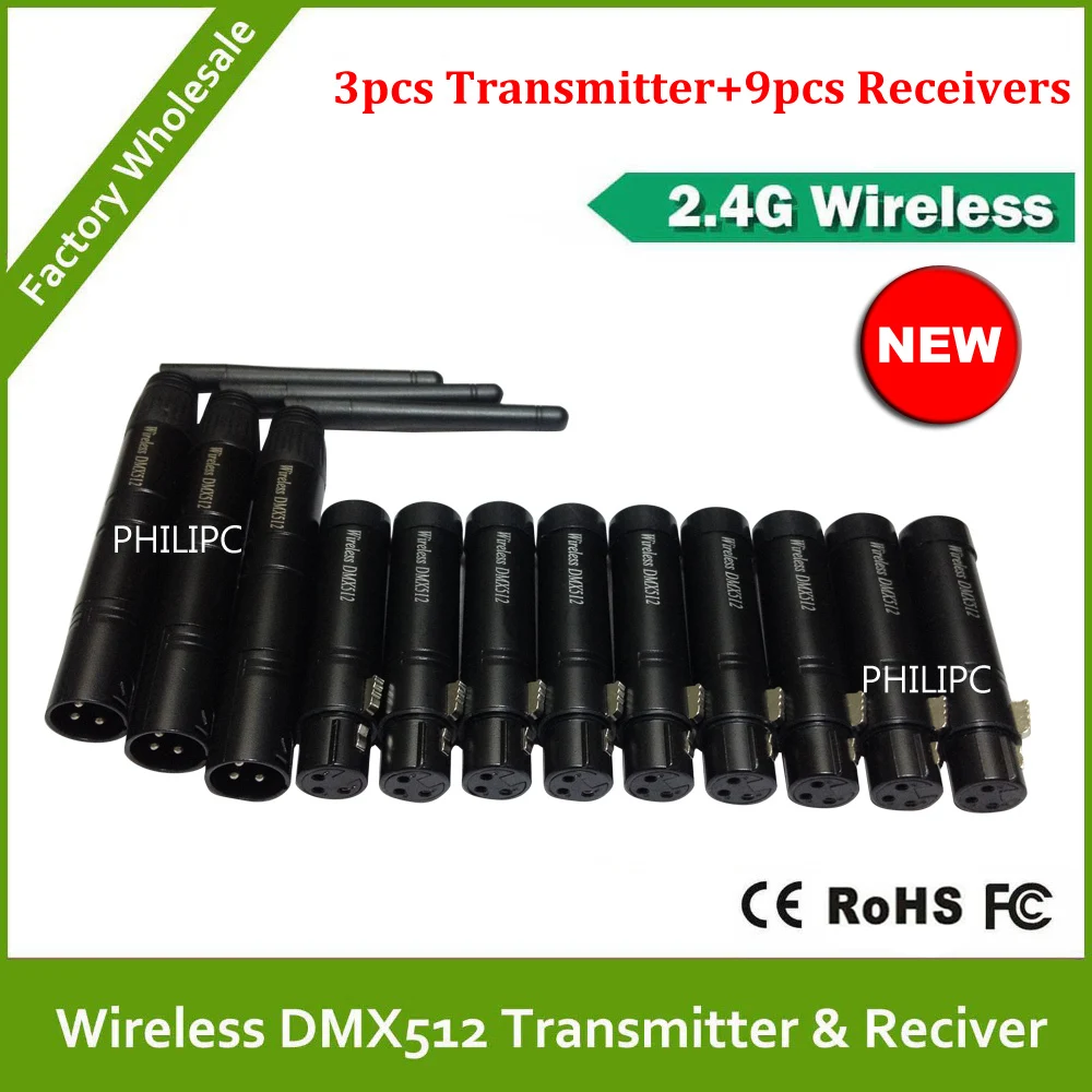 Бесплатная доставка DHL беспроволочный светодиодный DMX контроллер беспроводной dmx