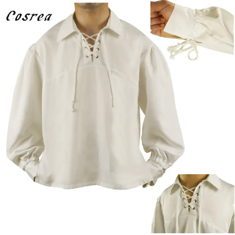 Мужские костюмы для косплея в средневековом стиле викингов пиратов туника Тюдор