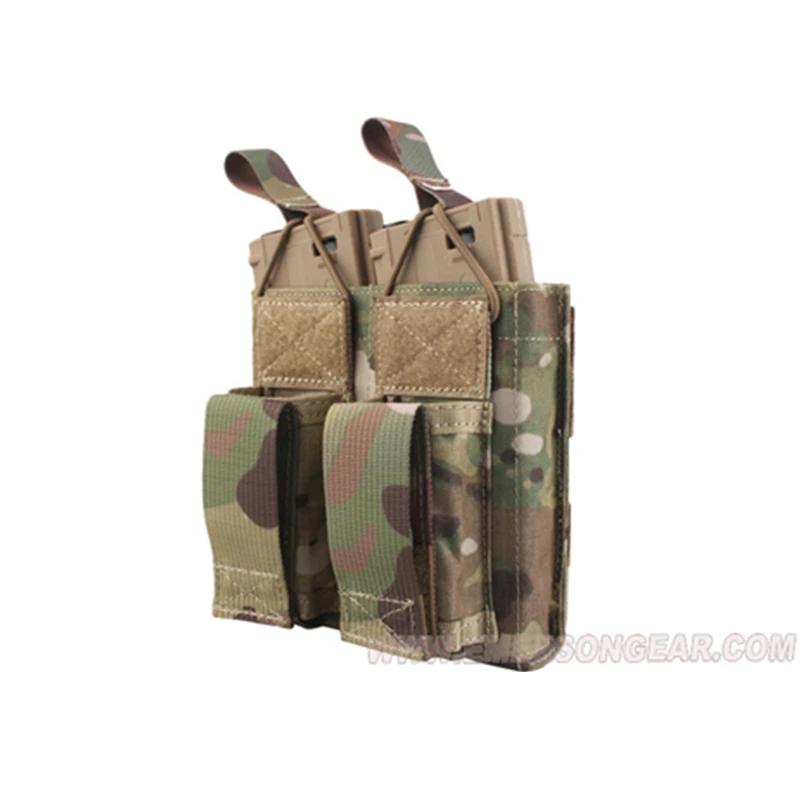 Emersongear Emerson Тактический Двойной Открытый Топ 556 и пистолет модульный чехол для журналов PALS Mag Чехол кобура военный страйкбол