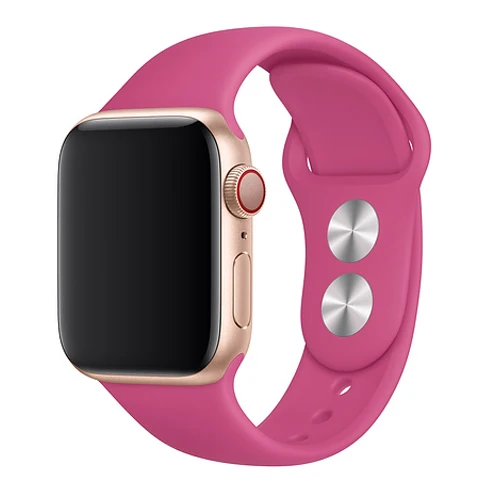 31-Dragon Fruit Силиконовый ремешок для спортивных часов для apple watch, ремешок 42 мм, 38 мм, версия apple watch 5/4/3/2/1 браслет для iwatch 44 мм 40 мм резиновый ремешок для часов ремень - Цвет ремешка: 31-Dragon Fruit