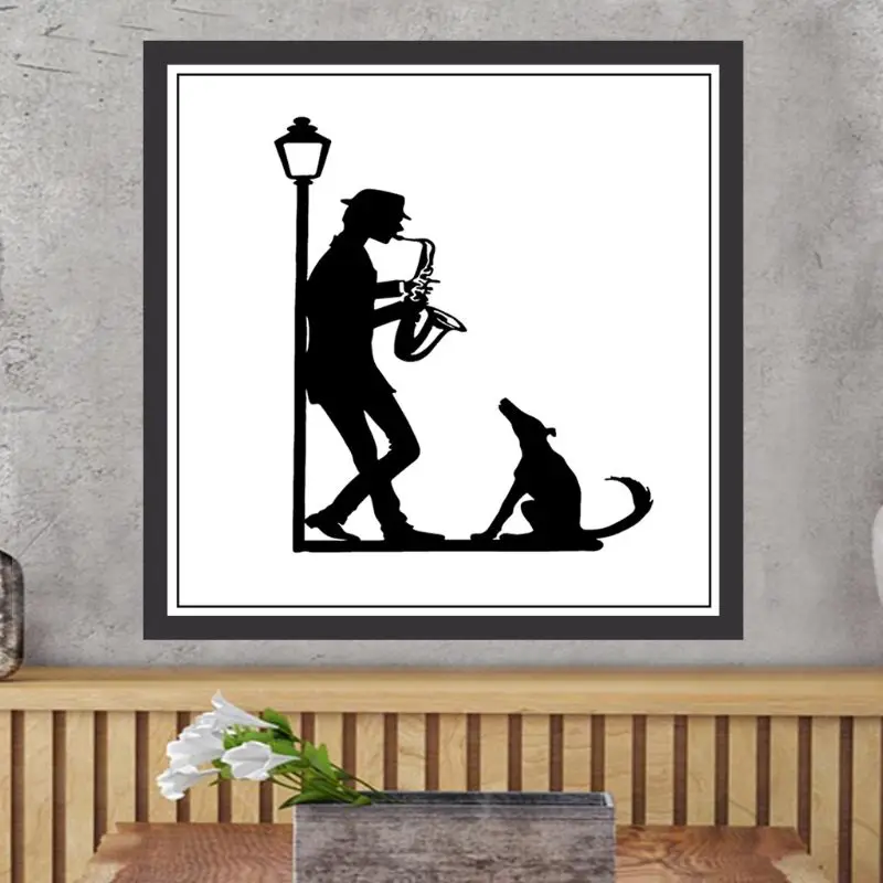 Человек с собакой DIY силиконовые прозрачные штампы цепляться печать тиснение для