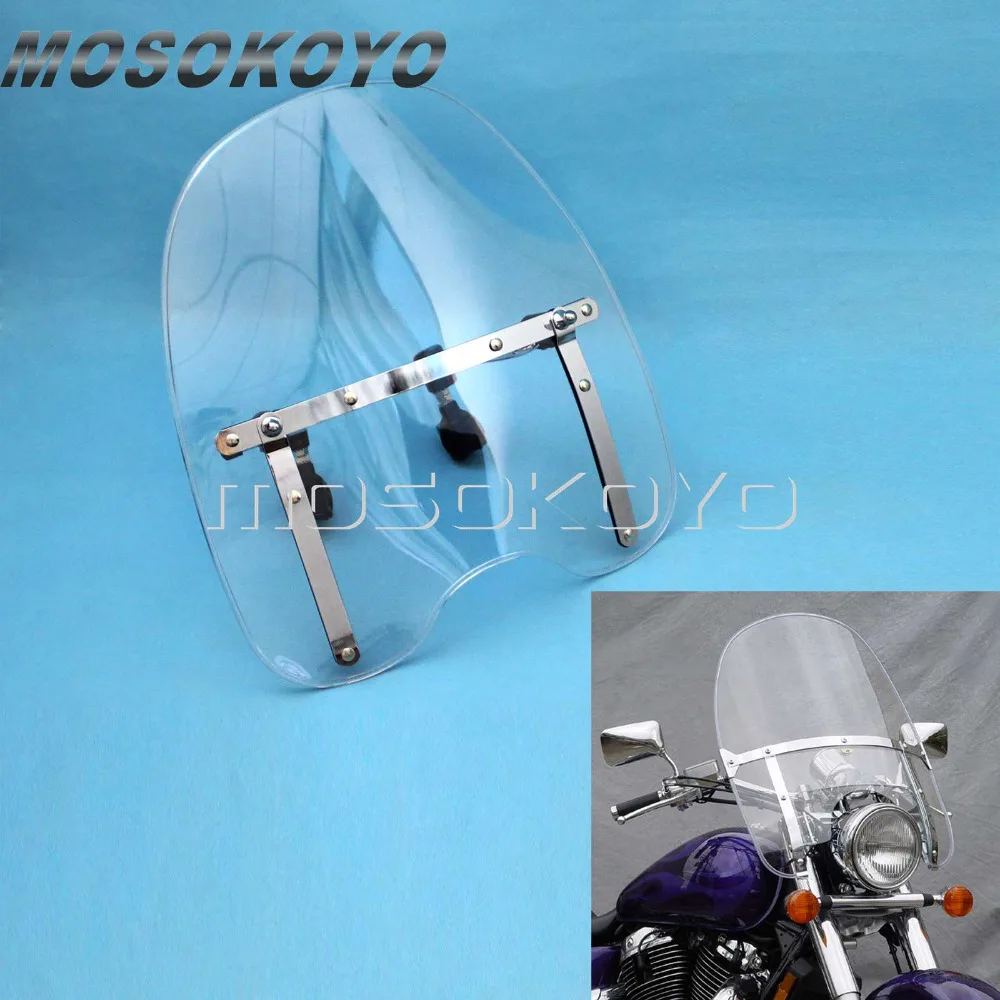 

Прозрачный отражатель ветрового стекла мотоцикла для Harley Sportster 883 Cruisers Honda ACE Spirit Aero 750 1100