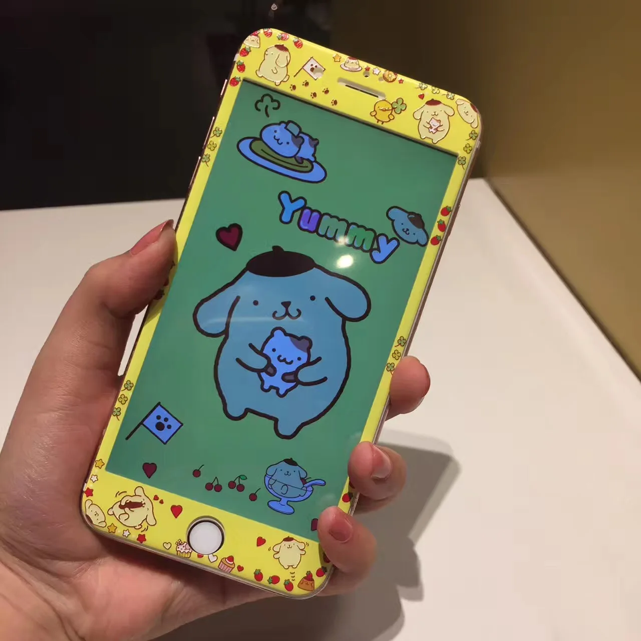 3D 9H закаленное стекло для iphone 7 8 6 6S plus Защитная пленка экрана с мультяшным