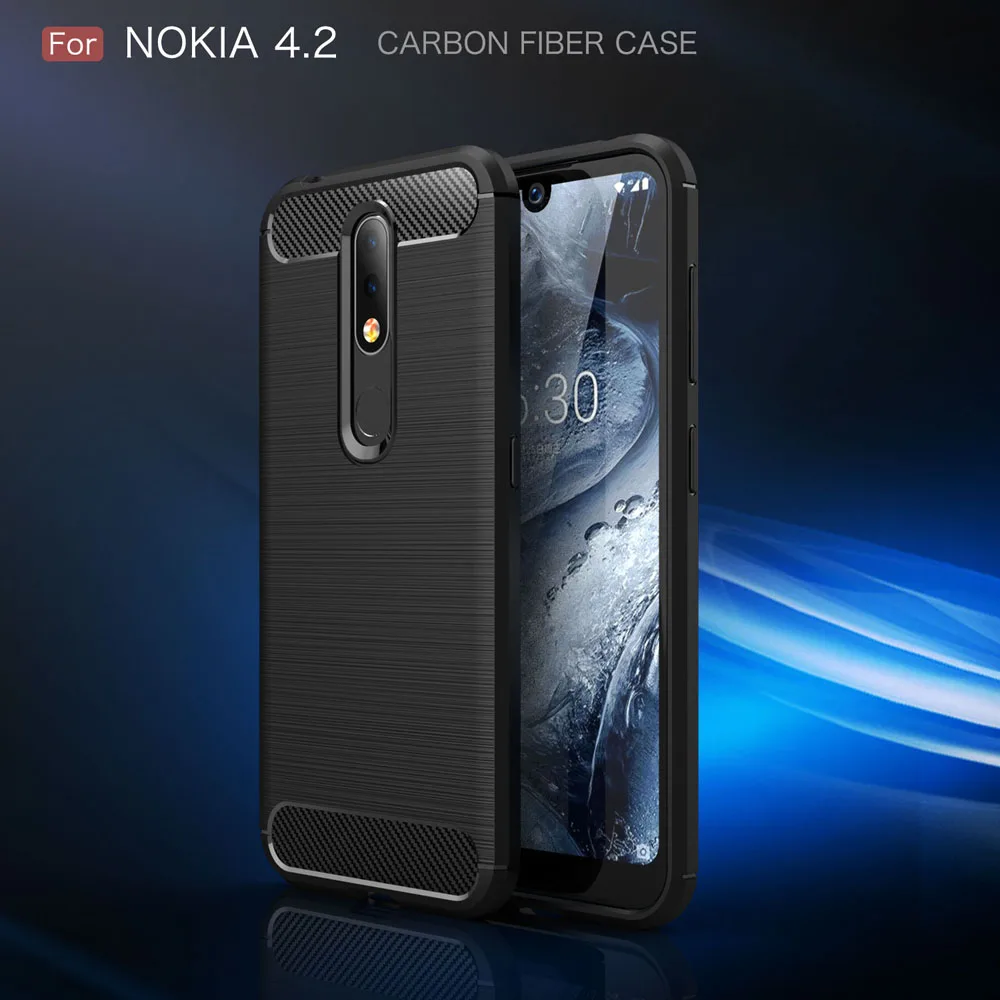 Чехол из углеволокна крышка 5.71For Nokia 4 2 чехол для 3 6 2019 мобильного телефона задней