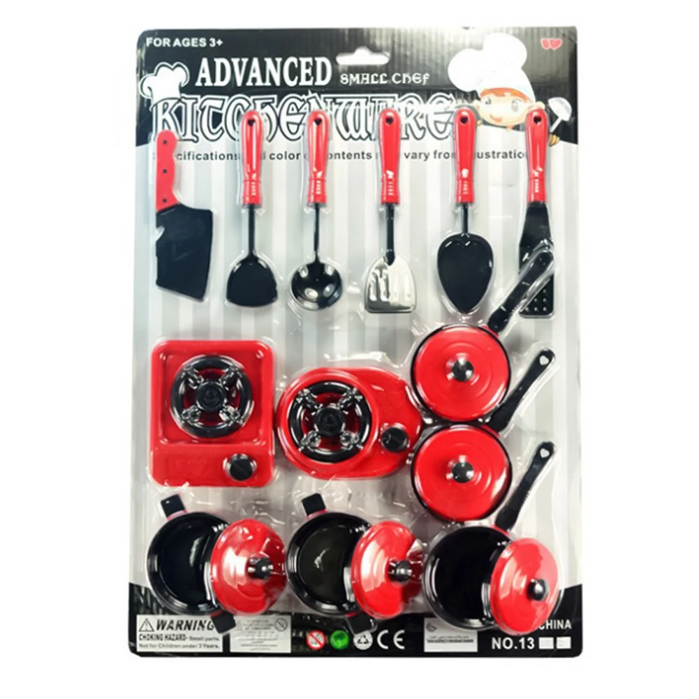 13 шт., детские мини-кухонные игрушки, наборы кухонных принадлежностей, кастрюли, сковородки для детей, играть в посуду, Набор игрушечных игрушек для девочек, игрушки для детей