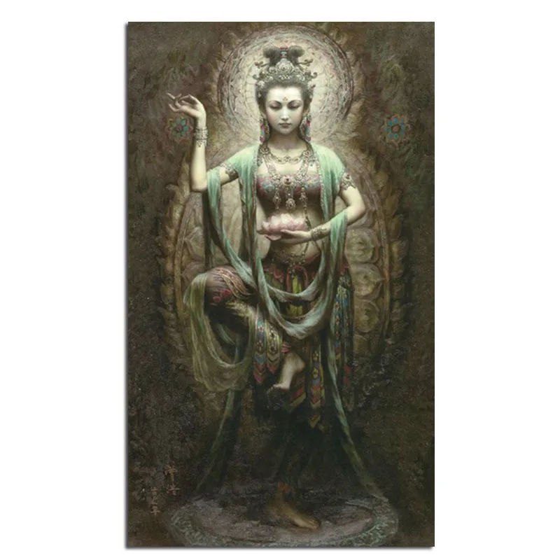 Avalokitesvara 35x60 см полная Алмазная вышивка 3d модная мозаика картины Стразы | Дом и сад