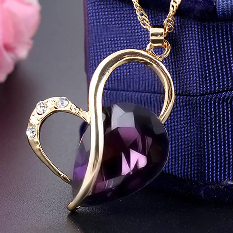 Новое модное роскошное кристаллическое ожерелье из 18 каратного золота ювелирные