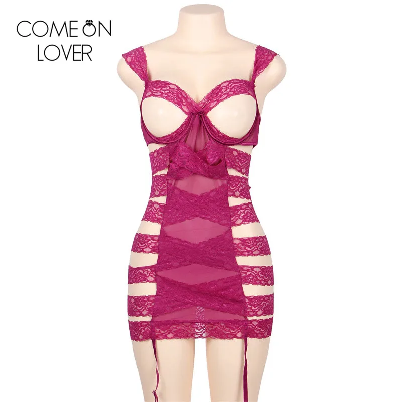 Comeonlover эластичное нижнее белье с вырезами в виде Розы женское Прозрачное на