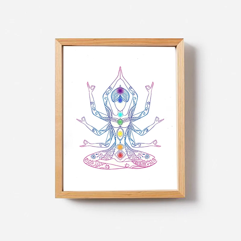 Художественное украшение Картина на холсте принт для йоги постер медитации