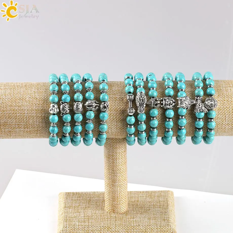 Высококачественный европейский браслет CSJA сплав гантеля штанга старинный