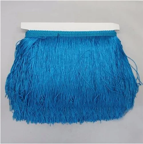 Blue Длинные 15/20/30 см, 2 шт/комплект ярда кружевной отделкой сапоги с бахромой в стиле «сделай сам» латинские танцы платье этап одежда аксессуары декоративные кисточки для штор JK139 - Цвет: Blue