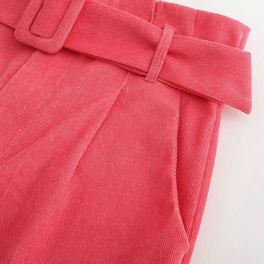 Женские длинные брюки NIKOVE повседневные вельветовые с высокой талией размер S-XL