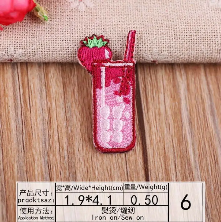 Новое прибытие 10 шт Мини Размер сока вышитые патчи железные на джинсовое пальто