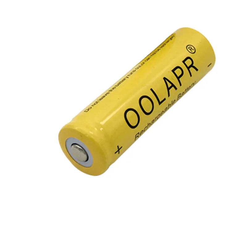OOLAPR 2X 18650 аккумуляторная батарея 2600mah 3 7 V литий-ионная Бесплатная доставка-желтый