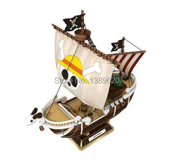 

Бумажная модель Аниме One Piece Going Merry 45 см, высокие 3D бумажные головоломки, игрушки «сделай сам»