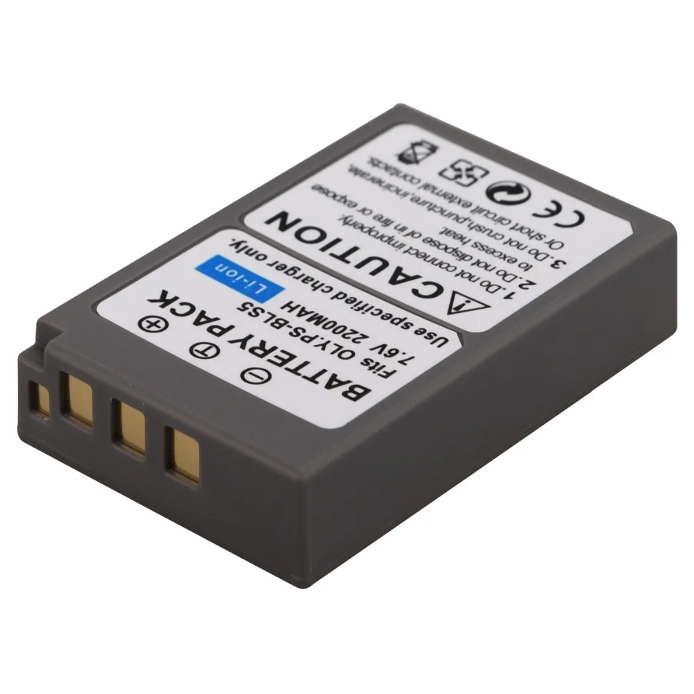 1 x Аккумулятор 2200 мАч PS-BLS5 BLS-5 BLS5 для Olympus OLY. E400 E410 E420 E450 E600 E620 E-P1 E-P2 E-P3 E-PL1 E-PL2 E-PL3 E-PM1