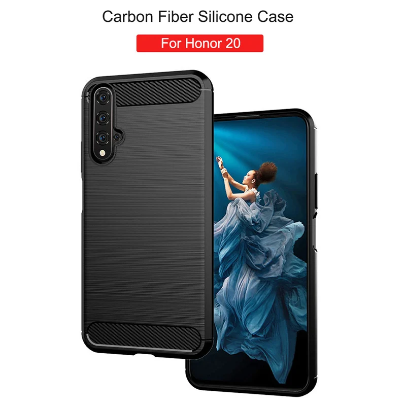 Мягкий силиконовый чехол для huawei Honor 20 из углеродного волокна 9X20 Pro 20i 10 Lite 10i 8S Honor20