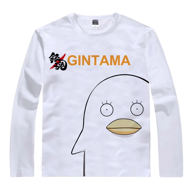 Футболка Coolprint с аниме GINTAMA Джин Тама серебристая душа футболки длинным рукавом