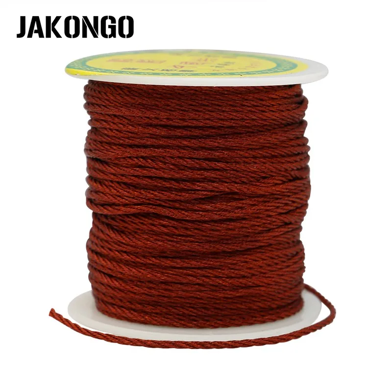 Круглая плетеная нейлоновая веревка JAKONGO 1 5 мм для изготовления ювелирных